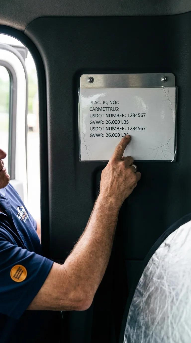 USDOT licensing placard verification in Richlandtown